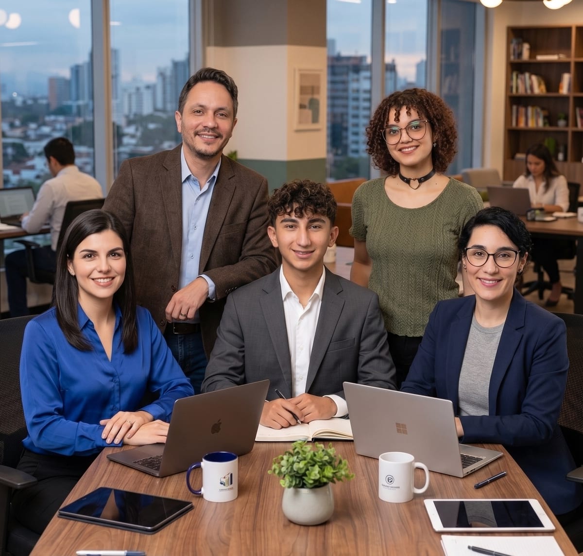 Equipo Foco Media en la oficina